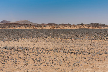 Lava field in Harrat Kishb near Umm Aldoom, Saudi Arabia 