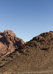 Amazing Sunrise at Sinai Mountain, Beautiful dawn in Egypt, Beautiful view from the mountain	