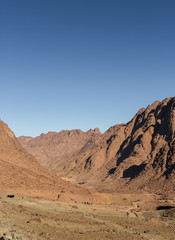 Amazing Sunrise at Sinai Mountain, Beautiful dawn in Egypt, Beautiful view from the mountain	