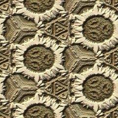 Ornamental embossed 3D metallic background. Seamless pattern. Rendering illustration.