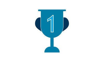 First Place icon concept.Cup trophy icon on a white background.