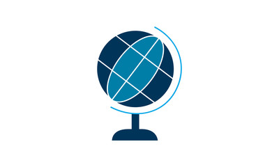 Globe icon.Simple flat symbol. Perfect  pictogram illustration on white background.