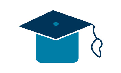  Graduation Cap vector icon flat style graphical symbol.
