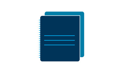 Notebook  icon.Simple flat symbol. Perfect  pictogram illustration on white background.