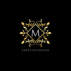 Letter M Luxury Boutique Gold Logo