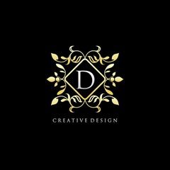 Letter D Luxury Boutique Gold Logo