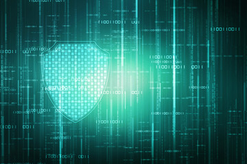 2d illustration Security concept - shield 