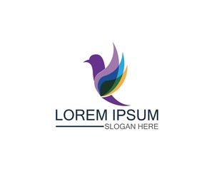 Fototapeta premium Bird logo template design vector, concept creative icon