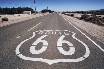 Route 66 road sign