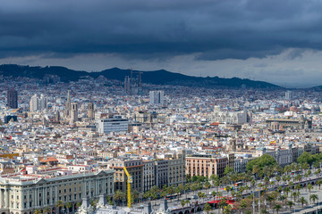 Top view of Barcelona Spain