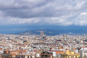 Obraz premium Top view of Barcelona Spain