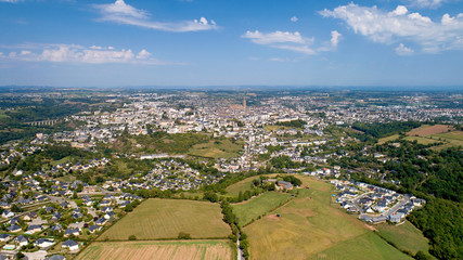 Aerial view of Rodez city in the Aveyron