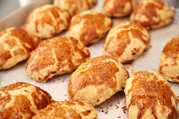 Pastry before serving