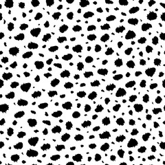 Vector abstract seamless pattern of cheetah print. Modern animal fur fashion background. Cheetah monochrome print. Exotic wild African animal skin pattern for textile, wallpaper.