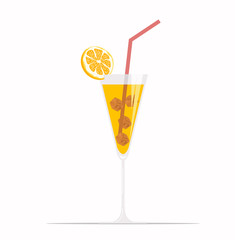 orange juice Icon of drink vector