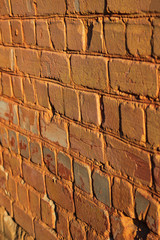old brown brick wall as background