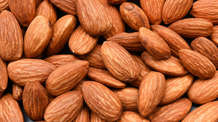 close up of almonds for background
