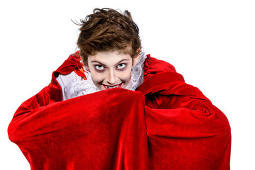 vampire in red cloak