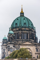Fototapeta premium Main building of Berlin Cathedral Church,one of the complex's most imposing buildings, with a 75-meter-high dome. Built in the New Baroque style, the building is the largest church in Berlin