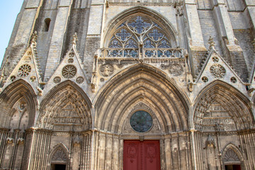 Bayeux. Portail principal de la cathédrale Notre-Dame. Calvados. Normandie