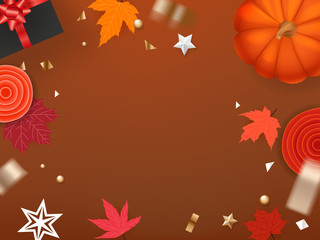 Obraz premium Halloween holiday greeting card template. Copy space for a text