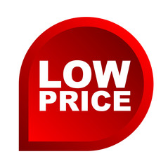 red vector banner low price