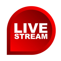 red vector banner live stream