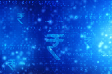 Growth of Indian stock market, Stock market graph. Abstract finance background, Stock market chart, Indian Rupee symbol on financial Background