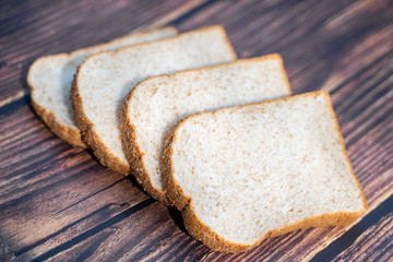 close up sliced whole grain bread
