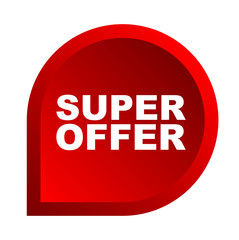 red vector banner super offer