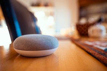 Smart ai speaker. Smart home concept 