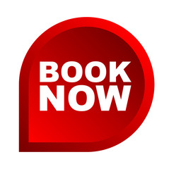 red vector banner book now