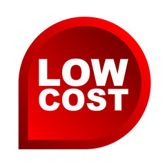 red vector banner low cost