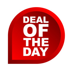 red vector banner deal of the day