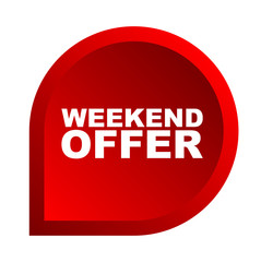 red vector banner weekend offer