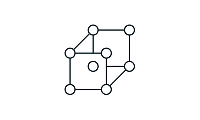 Chemical, chemistry, molecular, structure icon vector illustration.