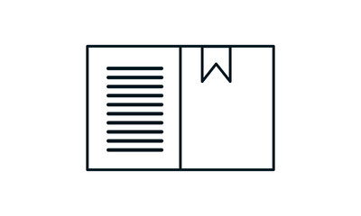 Book icon. High quality logo for web site design and mobile apps. Vector illustration on a white background.