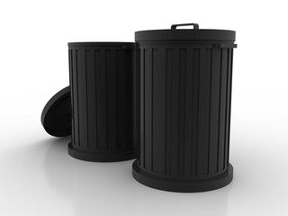 3d rendering recycle bin Trashcan