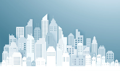 Fototapeta premium Modern City Skyline backgrounds vector illustration EPS10