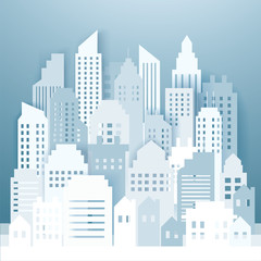 Fototapeta premium Modern City Skyline backgrounds vector illustration EPS10