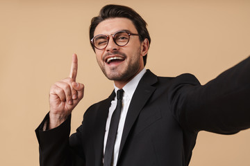 Portrait of a handsome young businessman wearing suit