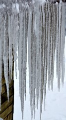 icicles on house eaves