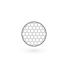 Abstract Circle nano technology hexagonal net structure. Logo element. Stock Vector illustration isolated on white background