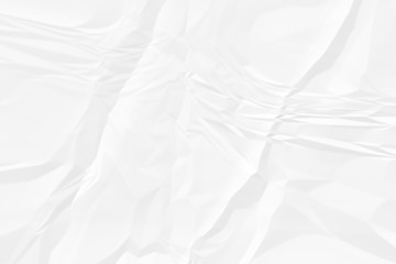 crumpled white paper background close up