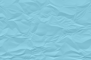 crumpled blue paper background close up