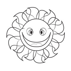 Smiley-faced sun icon
