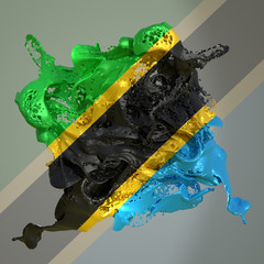 Tanzania flag liquid