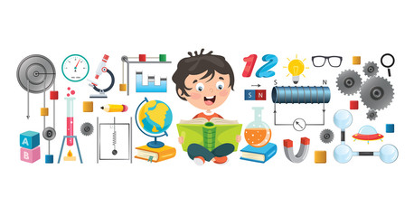 Little School Children Learning