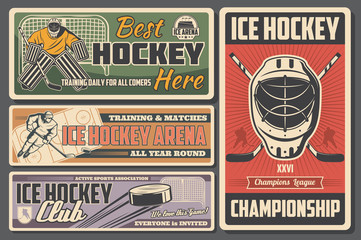 Championship on ice hockey, player, stick and puck
