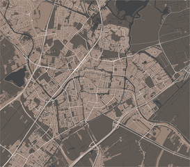 map of the city of Leiden, Netherlands